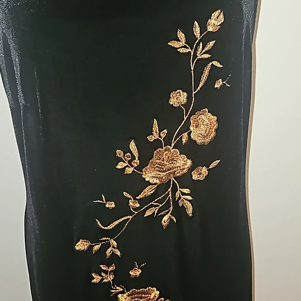 Floor Length Velvet Dress - Picture 4 of 12
